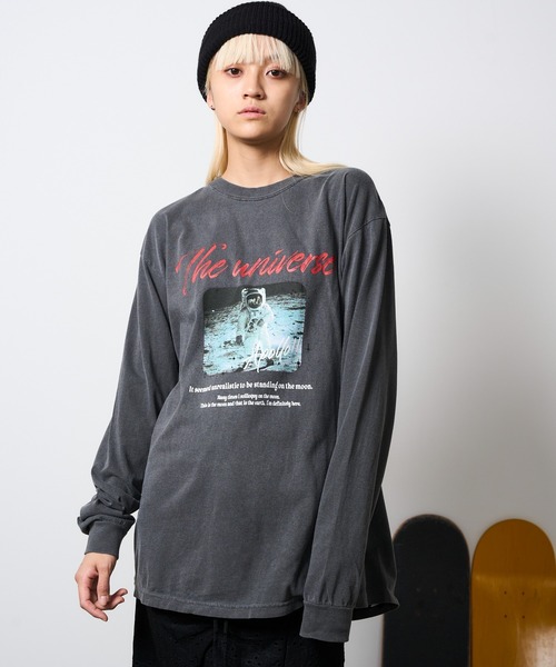 +81BRANCA(ハチイチブランカ)の「+81BRANCA/ハチイチブランカ ROOPTOKYO別注 ロンTee L/Sピグメント染め Tシャツ メンズ 秋物 秋服 2026年秋冬(Tシャツ/カットソー・メンズ・ベージュ/スミクロ/ホワイト・M/L/XL)」の3枚目の写真
