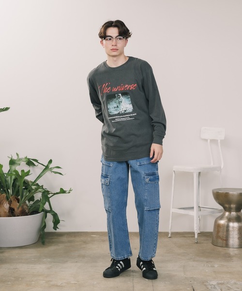 +81BRANCA(ハチイチブランカ)の「+81BRANCA/ハチイチブランカ ROOPTOKYO別注 ロンTee L/Sピグメント染め Tシャツ メンズ 秋物 秋服 2026年秋冬(Tシャツ/カットソー・メンズ・ベージュ/スミクロ/ホワイト・M/L/XL)」の6枚目の写真