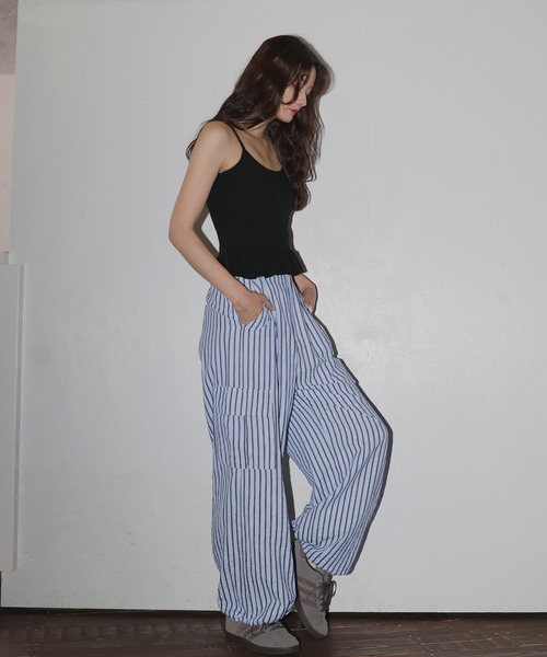 セール】ストライプカーゴパンツ（カーゴパンツ）｜Mili affinity