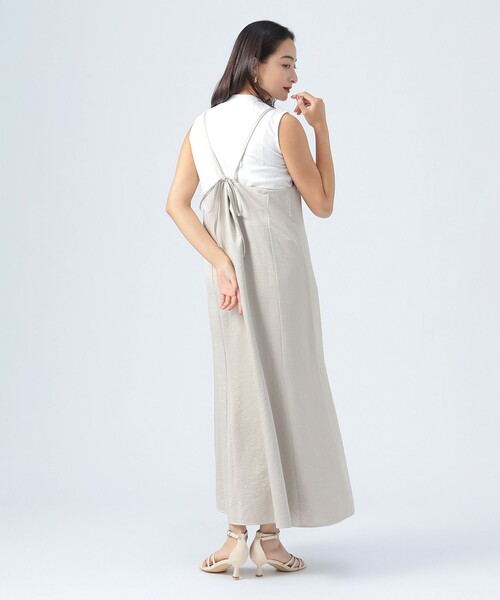 BEAMS HEART（ビームスハート）の「キャミソールワンピース＆ハイネックトップス（セットアイテム）（ワンピース・レディース・ブラック/ブラウン系その他2/グリーン系その他・FREE）」の3枚目の写真