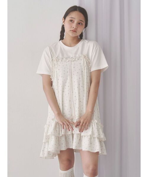 merry jenny（メリージェニー）の「flower waffleミニワンピース（ワンピース・レディース・ピンク/ブルー・FREE）」の21枚目の写真