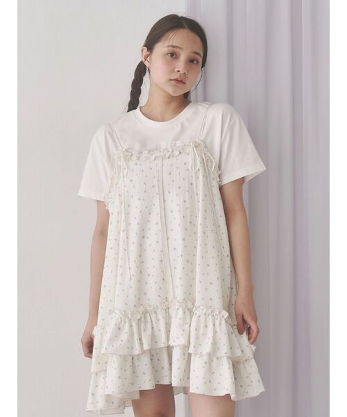 merry jenny（メリージェニー）の「flower waffleミニワンピース（ワンピース・レディース・ピンク/ブルー・FREE）」の22枚目の写真