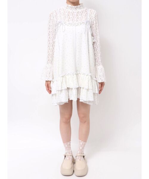 merry jenny flower waffle 三点セット flower waffleミニワンピース（ワンピース）｜merry jenny