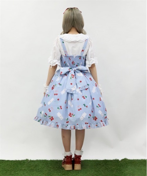 Chalmiere（シャルミエール）の「チェリーバニー柄ジャンスカ