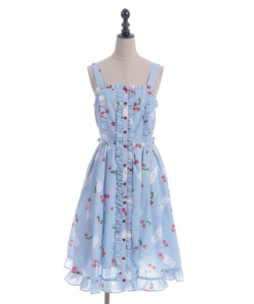【axes】チェリーバニー柄ジャンスカ チェリーバニー柄ジャンスカ | レディース服・レディース