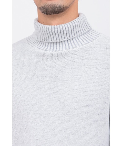 HIGH STREET（ハイストリート）の「MIXﾓｰﾙﾀｰﾄﾙﾈｯｸﾆｯﾄ（ニット/セーター・メンズ・ホワイト/グレー系その他2/ベージュ/ブラック・LL/L/M）」の10枚目の写真