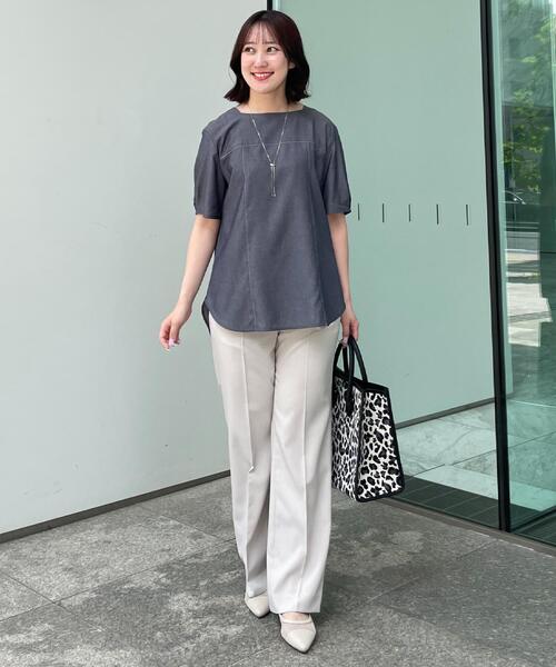 Reflect(リフレクト)の「【マシンウォッシュ可】リネンライクフレアパンツ(その他パンツ・レディース・ブラック/カーキ/ライトベージュ・09/05/07/13/11/17/15 )」の13枚目の写真