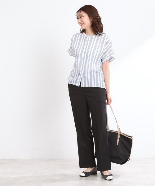 Reflect(リフレクト)の「【マシンウォッシュ可】リネンライクフレアパンツ(その他パンツ・レディース・ブラック/カーキ/ライトベージュ・09/05/07/13/11/17/15 )」の19枚目の写真