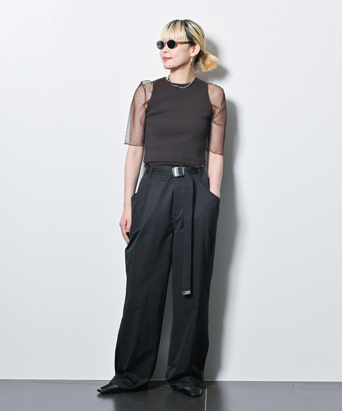 CITYSHOP（シティーショップ）の「[THE MOOD]アメリカンスリーブTEE（Tシャツ/カットソー・レディース・ホワイト/ブラウン/ブラック・FREE）」の11枚目の写真