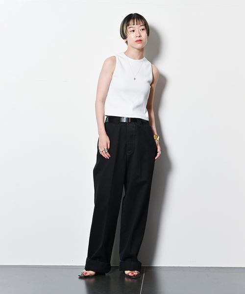 CITYSHOP（シティーショップ）の「[THE MOOD]アメリカンスリーブTEE（Tシャツ/カットソー・レディース・ホワイト/ブラウン/ブラック・FREE）」の19枚目の写真