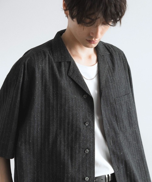 RAGEBLUE(レイジブルー)の「オープンカラー/ダマスク柄シャツ(シャツ/ブラウス・メンズ・ブルー系その他/ブラック系その他/ブラウン系その他・MEDIUM/LARGE)」の2枚目の写真