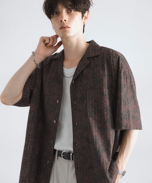 RAGEBLUE(レイジブルー)の「オープンカラー/ダマスク柄シャツ(シャツ/ブラウス・メンズ・ブルー系その他/ブラック系その他/ブラウン系その他・MEDIUM/LARGE)」の20枚目の写真