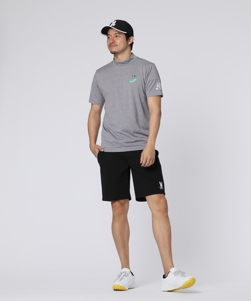 Psycho Bunny（サイコバニー）の「[GOLF]フラッグバニーロゴ メランジモックネックTシャツ（Tシャツ/カットソー・メンズ・ネイビー/グレー/マルーン・MEDIUM/X-LARGE/LARGE）」の10枚目の写真