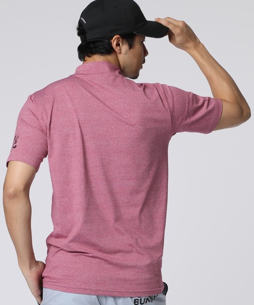 Psycho Bunny（サイコバニー）の「[GOLF]フラッグバニーロゴ メランジモックネックTシャツ（Tシャツ/カットソー・メンズ・ネイビー/グレー/マルーン・MEDIUM/X-LARGE/LARGE）」の15枚目の写真