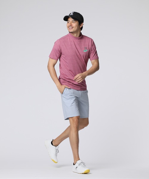 Psycho Bunny（サイコバニー）の「[GOLF]フラッグバニーロゴ メランジモックネックTシャツ（Tシャツ/カットソー・メンズ・ネイビー/グレー/マルーン・MEDIUM/X-LARGE/LARGE）」の14枚目の写真