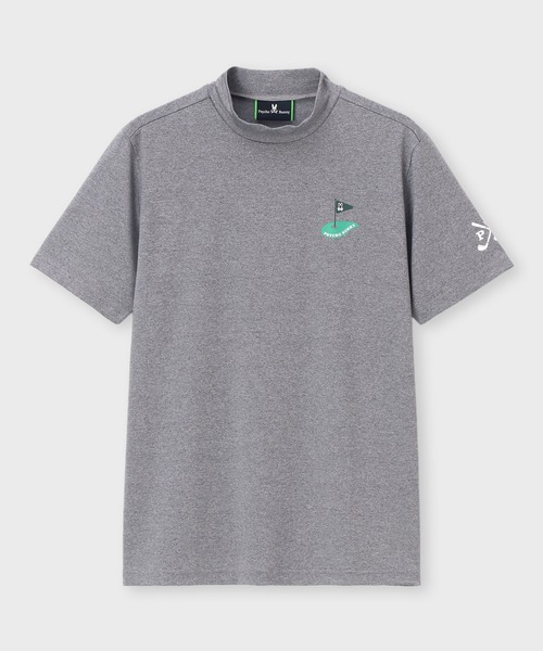 Psycho Bunny（サイコバニー）の「[GOLF]フラッグバニーロゴ メランジモックネックTシャツ（Tシャツ/カットソー・メンズ・ネイビー/グレー/マルーン・MEDIUM/X-LARGE/LARGE）」の9枚目の写真