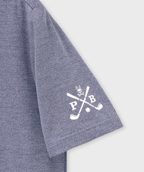 Psycho Bunny（サイコバニー）の「[GOLF]フラッグバニーロゴ メランジモックネックTシャツ（Tシャツ/カットソー・メンズ・ネイビー/グレー/マルーン・MEDIUM/X-LARGE/LARGE）」の18枚目の写真