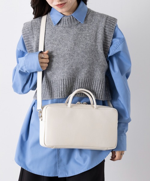 TIDEWAY(タイドウェイ)の「【TIDEWAY】ICY document 2way wide T3128(ハンドバッグ・レディース・ブラック/ホワイト/レッド/グレイッシュベージュ・FREE)」の17枚目の写真