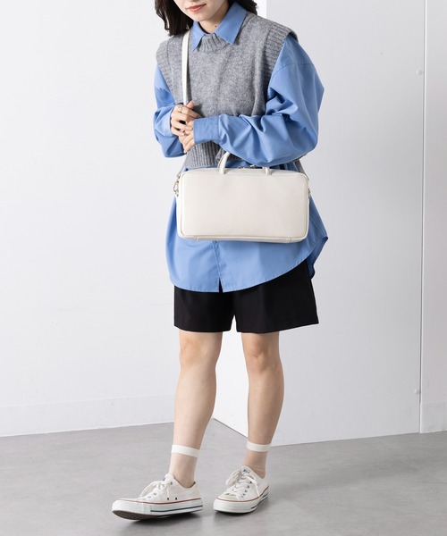 TIDEWAY(タイドウェイ)の「【TIDEWAY】ICY document 2way wide T3128(ハンドバッグ・レディース・ブラック/ホワイト/レッド/グレイッシュベージュ・FREE)」の22枚目の写真