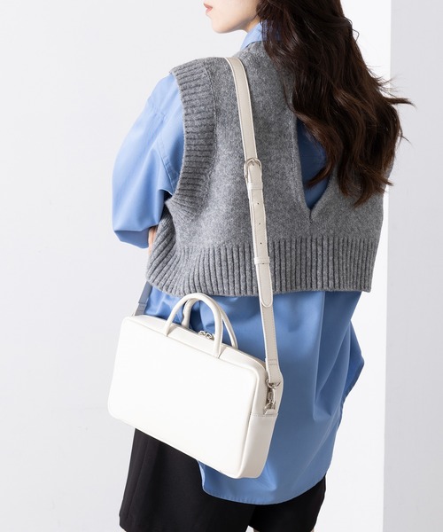 TIDEWAY(タイドウェイ)の「【TIDEWAY】ICY document 2way wide T3128(ハンドバッグ・レディース・ブラック/ホワイト/レッド/グレイッシュベージュ・FREE)」の18枚目の写真