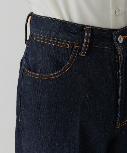 ADAM ET ROPE'（アダムエロペ）の「ストレート デニムスラックス（デニムパンツ・メンズ・ネイビー/ブラック系その他・S/M/L/XL）」の12枚目の写真