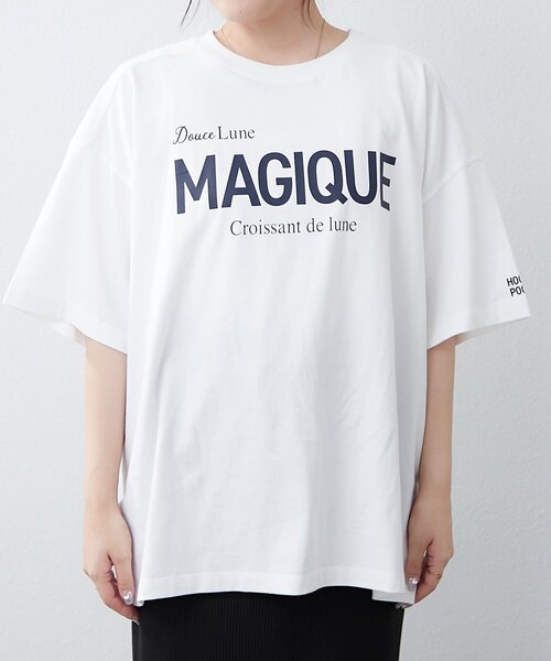 continuer de NICE CLAUP（コンティニューデナイスクラップ）の「《サスティナブル企画》《オーガニックコットン》カレッジロゴＴ（Tシャツ/カットソー・レディース・ブラウン/オフホワイト/ネイビー・FREE）」の8枚目の写真