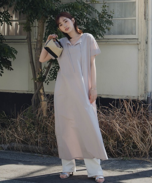 slattgir(スラットジール)の「高身長 綿100%カフタンワンピース(トールサイズ)Essenave(ワンピース・レディース・オレンジ/グレー・T5L/T4L/T3L/TLL/TL/TM)」の18枚目の写真
