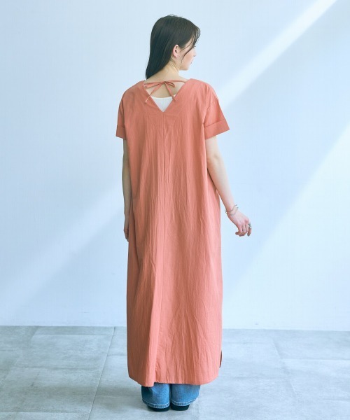 slattgir(スラットジール)の「高身長 綿100%カフタンワンピース(トールサイズ)Essenave(ワンピース・レディース・オレンジ/グレー・T5L/T4L/T3L/TLL/TL/TM)」の9枚目の写真