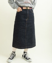 My Fav. CHILD WOMAN | 11.36ozムラ糸デニムミディアムタイトスカート(デニムスカート)
