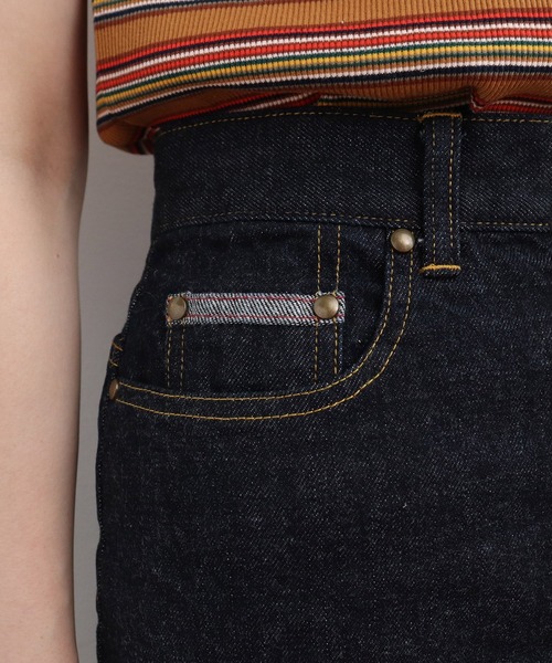 My Fav. CHILD WOMAN（マイファブチャイルドウーマン）の「11.36ozムラ糸デニムミディアムタイトスカート（デニムスカート・レディース・ネイビー・36/38）」の11枚目の写真