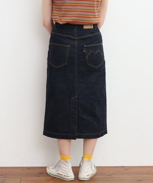 My Fav. CHILD WOMAN（マイファブチャイルドウーマン）の「11.36ozムラ糸デニムミディアムタイトスカート（デニムスカート・レディース・ネイビー・36/38）」の3枚目の写真