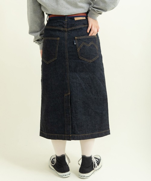 My Fav. CHILD WOMAN（マイファブチャイルドウーマン）の「11.36ozムラ糸デニムミディアムタイトスカート（デニムスカート・レディース・ネイビー・36/38）」の22枚目の写真