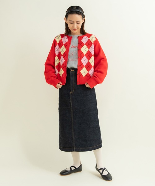 My Fav. CHILD WOMAN（マイファブチャイルドウーマン）の「11.36ozムラ糸デニムミディアムタイトスカート（デニムスカート・レディース・ネイビー・36/38）」の17枚目の写真