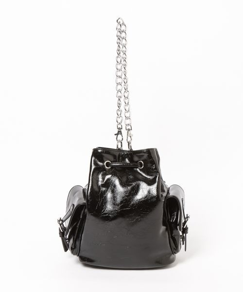 PAGEBOY（ページボーイ）の「チェーンキンチャクバッグ（ショルダーバッグ・レディース・ブラック/ダークブラウン・FREE）」の8枚目の写真