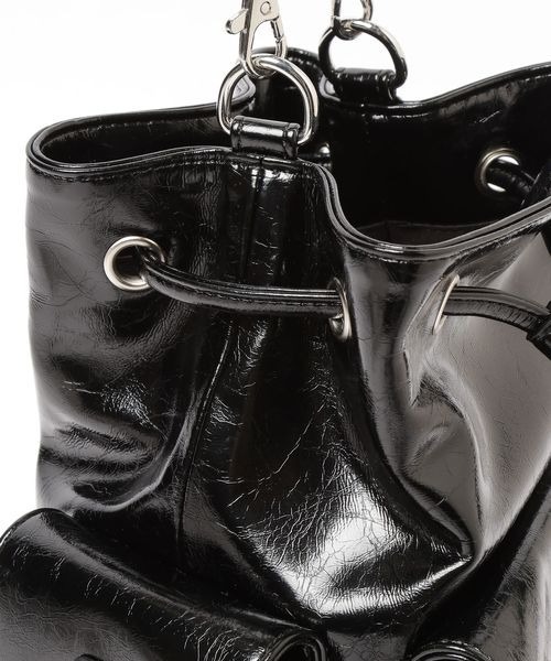 PAGEBOY（ページボーイ）の「チェーンキンチャクバッグ（ショルダーバッグ・レディース・ブラック/ダークブラウン・FREE）」の20枚目の写真