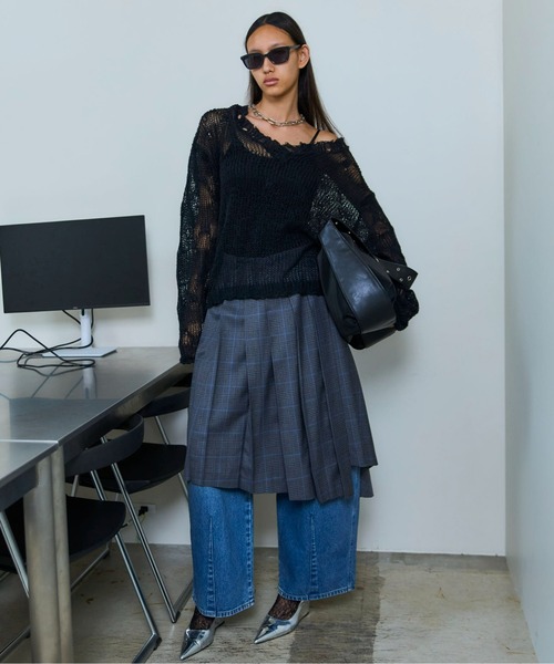 Multiway Layered Pleated Skirt Pants/マルチウェイレイヤード