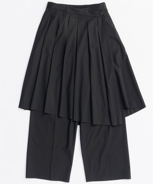 25AW PRE-ORDER】Multiway Layered Pleated Skirt Pants/マルチ