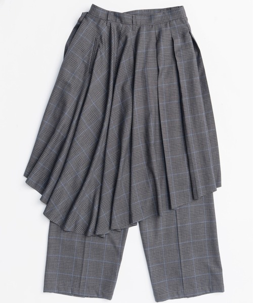 25AW PRE-ORDER】Multiway Layered Pleated Skirt Pants/マルチ