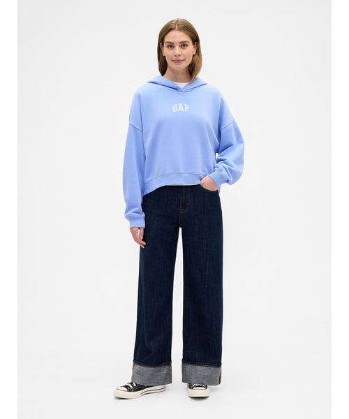 GAP（ギャップ）の「リラックス ミニGAPロゴ クロップドパーカー