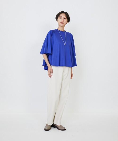 LOISIR(ロワズィール)の「オーガニックコットン天竺Aラインプルオーバー(Tシャツ/カットソー・レディース・ブラウン/ブルー/グレー・FREE)」の12枚目の写真