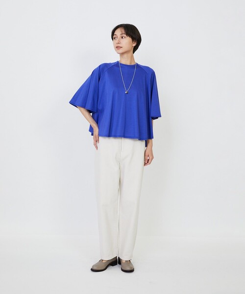 LOISIR(ロワズィール)の「オーガニックコットン天竺Aラインプルオーバー(Tシャツ/カットソー・レディース・ブラウン/ブルー/グレー・FREE)」の14枚目の写真