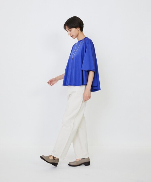 LOISIR(ロワズィール)の「オーガニックコットン天竺Aラインプルオーバー(Tシャツ/カットソー・レディース・ブラウン/ブルー/グレー・FREE)」の15枚目の写真