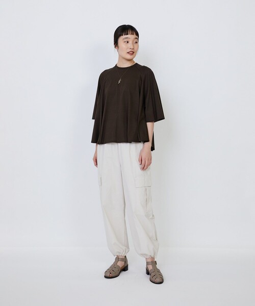 LOISIR(ロワズィール)の「オーガニックコットン天竺Aラインプルオーバー(Tシャツ/カットソー・レディース・ブラウン/ブルー/グレー・FREE)」の20枚目の写真
