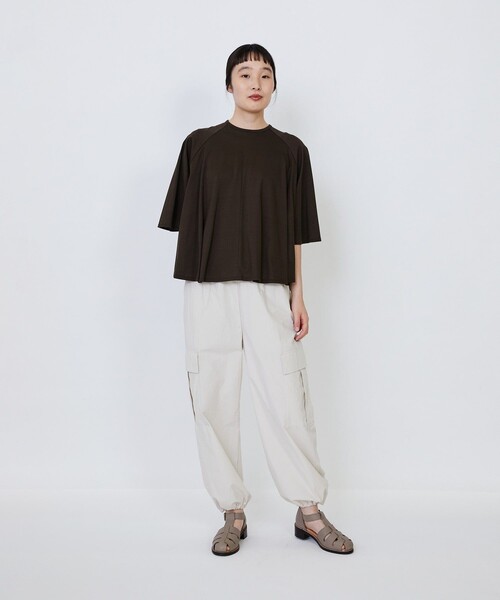 LOISIR(ロワズィール)の「オーガニックコットン天竺Aラインプルオーバー(Tシャツ/カットソー・レディース・ブラウン/ブルー/グレー・FREE)」の21枚目の写真