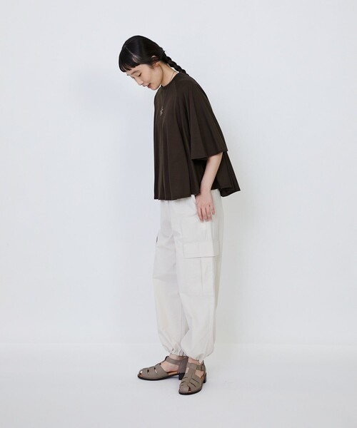 LOISIR(ロワズィール)の「オーガニックコットン天竺Aラインプルオーバー(Tシャツ/カットソー・レディース・ブラウン/ブルー/グレー・FREE)」の22枚目の写真