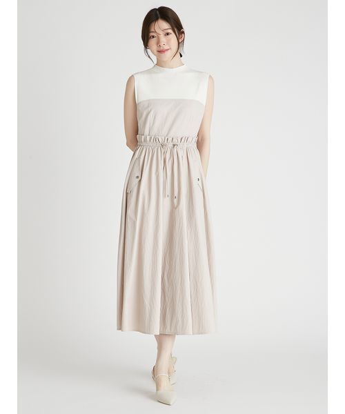 【新品タグ付】CELFORD ドロストニットドッキングワンピース BLK 38 ドロストニットドッキングワンピース（ワンピース）｜CELFORD（セル