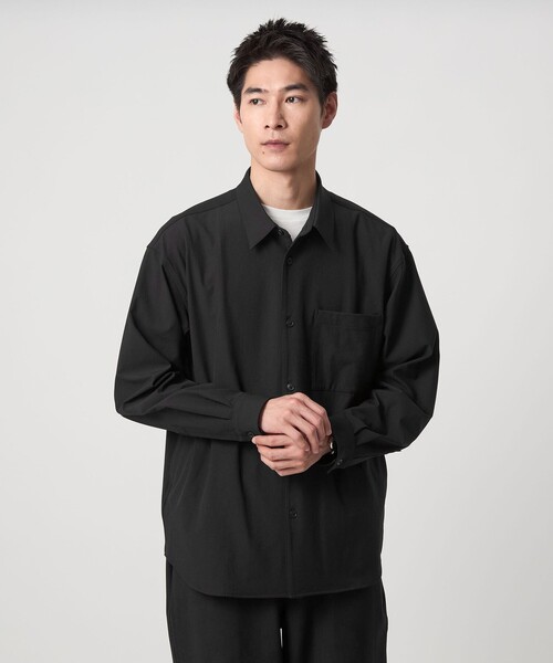 【大幅値下げ❗】Schott　フリークスストア別注　シャツ　XL ブラック セール】FREELITCH ボックス レギュラーカラー シャツ -ストレッチ