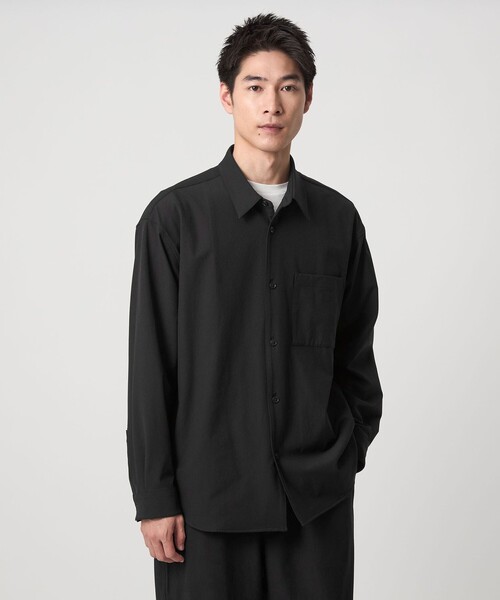 セール】FREELITCH ボックス レギュラーカラー シャツ -ストレッチ