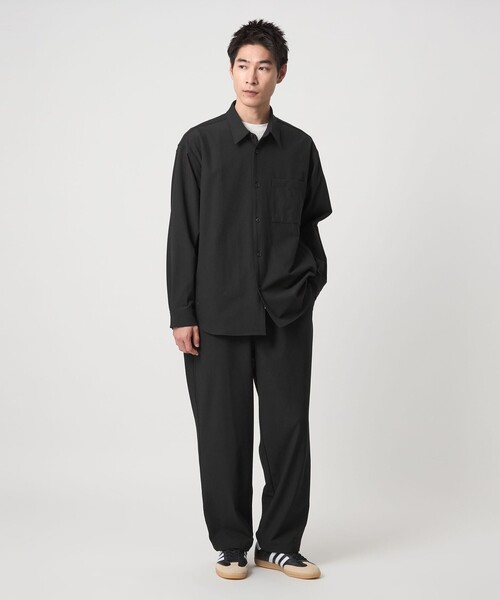 green label relaxing（グリーンレーベルリラクシング）の「FREELITCH ボックス レギュラーカラー シャツ -ストレッチ-（シャツ/ブラウス・メンズ・ダークブラウン/ブラック/ダークグレー・S/M/L/XL）」の10枚目の写真