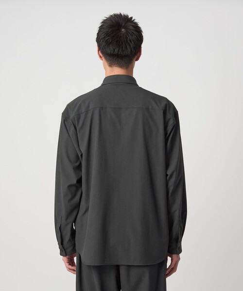 green label relaxing（グリーンレーベルリラクシング）の「FREELITCH ボックス レギュラーカラー シャツ -ストレッチ-（シャツ/ブラウス・メンズ・ダークブラウン/ブラック/ダークグレー・S/M/L/XL）」の15枚目の写真
